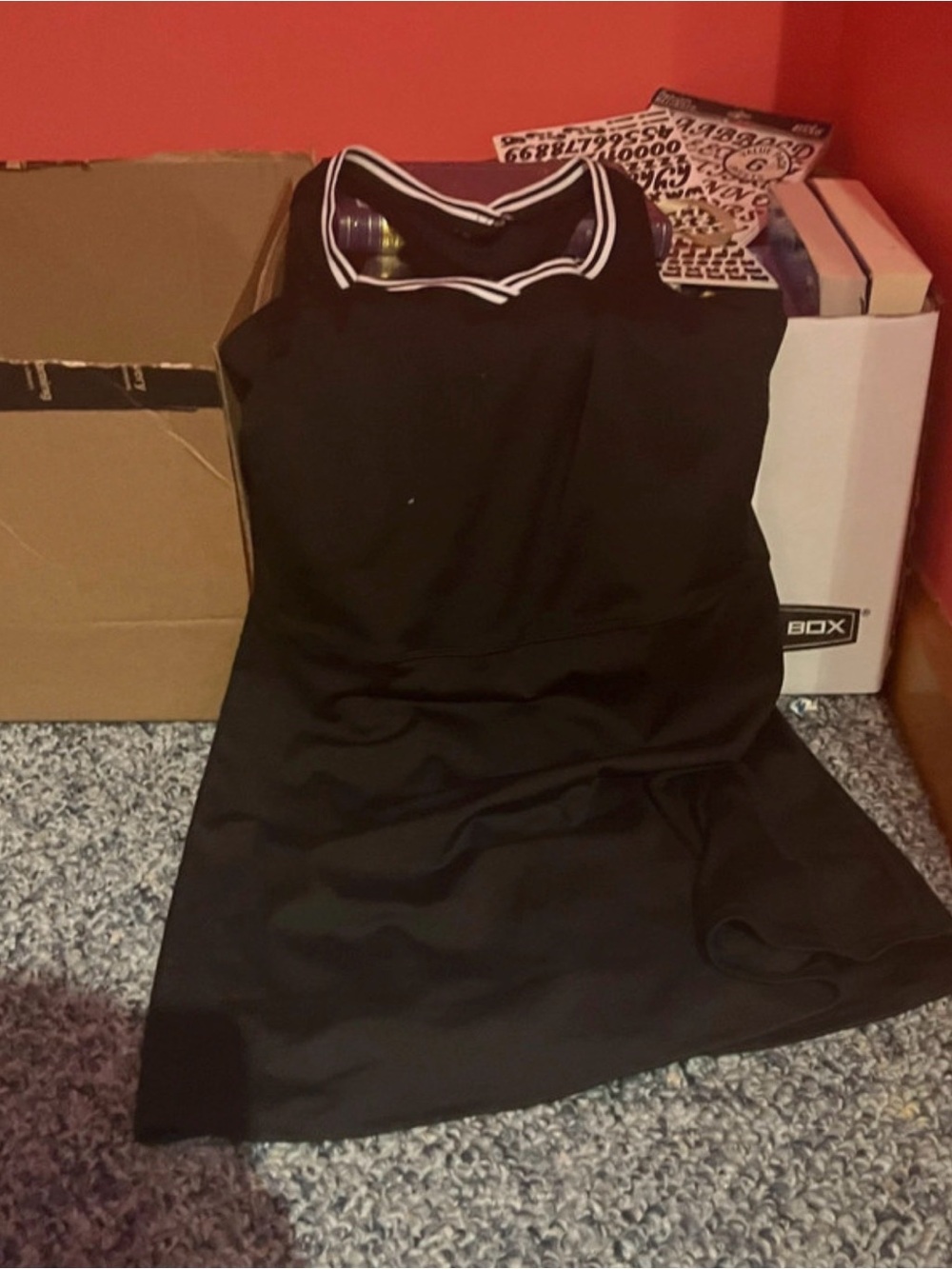 black activewear dress